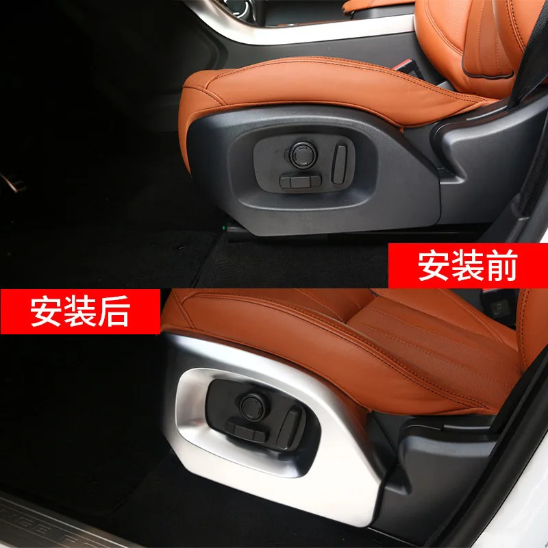 Chrome Car Seat Side Cover Trim For Landrover Range Rover Vogue L405 Autobiography 13-17 For Range Rover Sport 13-22 Car Styling view 3