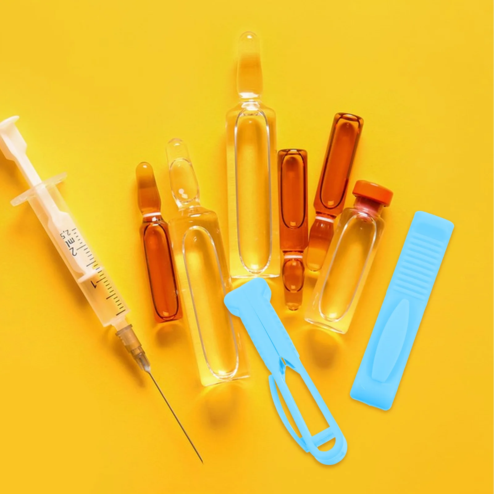 

4pcs Nurse Ampoule Opener Small Ampule Breaker Reusable Plastic Vial Opener Portable Glass Cutter Medical Tool Abs Hospital