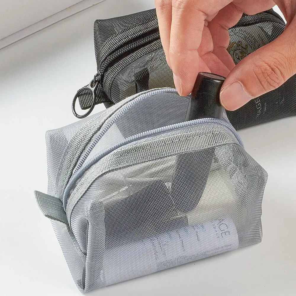 Monedero de malla de nailon cuadrado tridimensional Vintage, bolsa de gran capacidad para llaves, lápiz labial, organizador de auriculares, bolsa para tarjetas