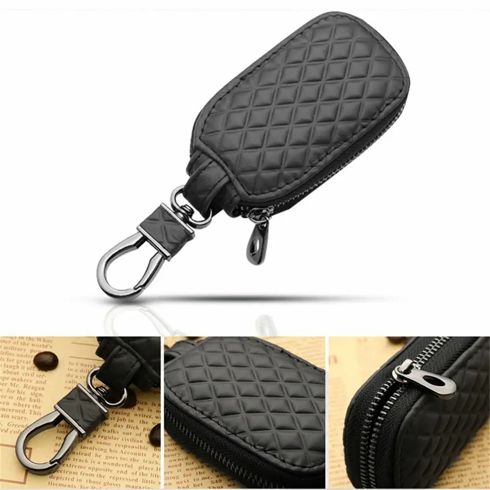 Men Dermis Car Key Case Women Key Holder Housekeeper Keys Organizer Keychain Covers Zipper Wallets Key Bag Unisex Pouch Purse