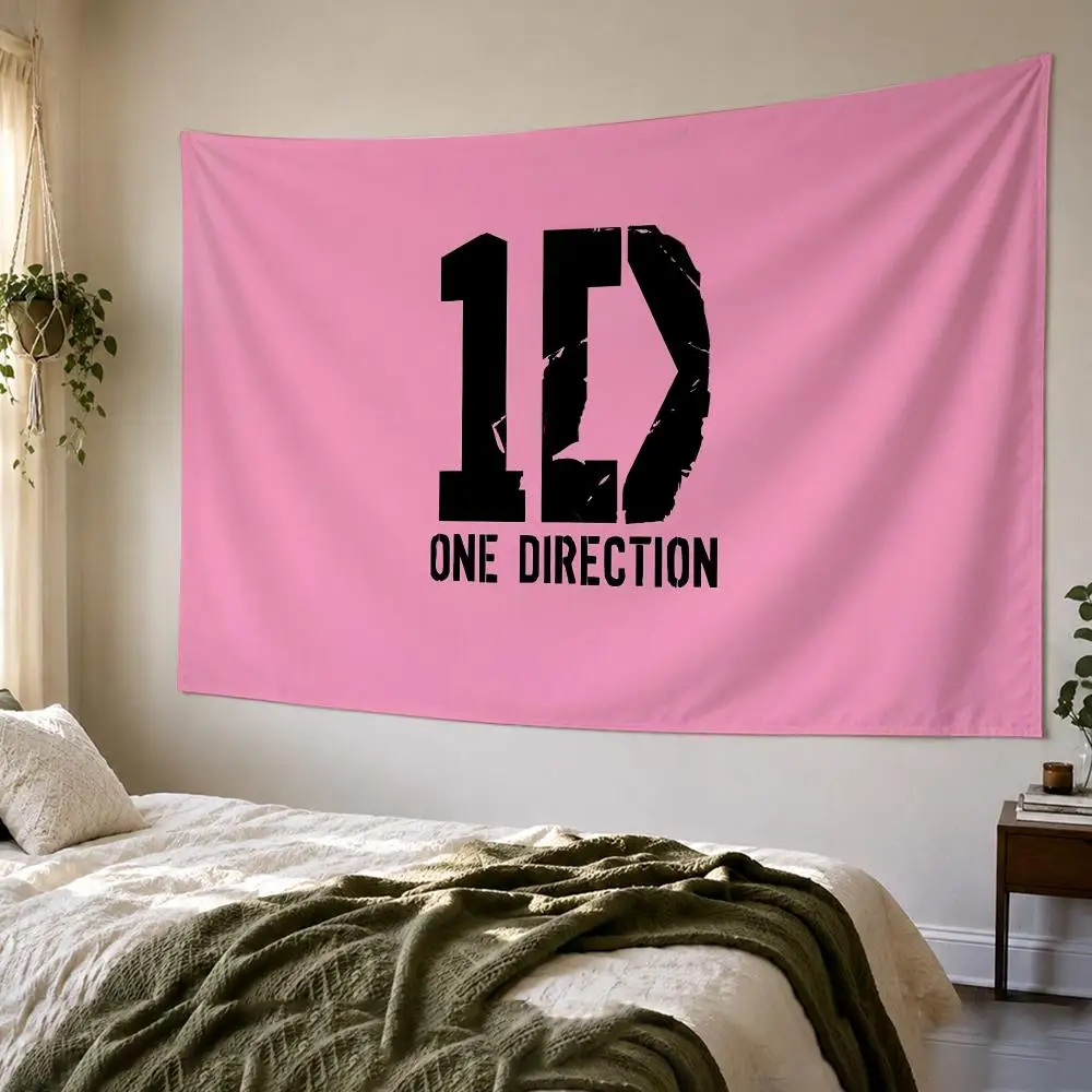 One D-Direction pop band logo Tapestry Bedroom Living Room Bar Party House Home Dorm Interior Wall Decor Background Banner