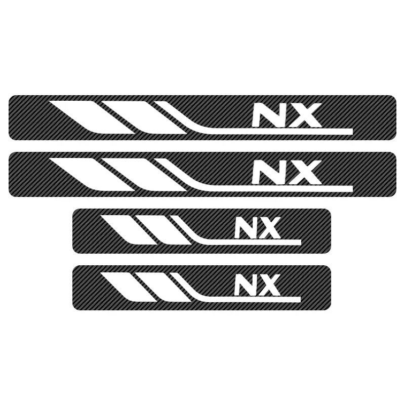 

4pcs Car Door Sill Protector Carbon Fiber Sticker Anti Scratch For Lexus NX 300h 350h 2024 2015 2022 2023 200t 2016 f sport