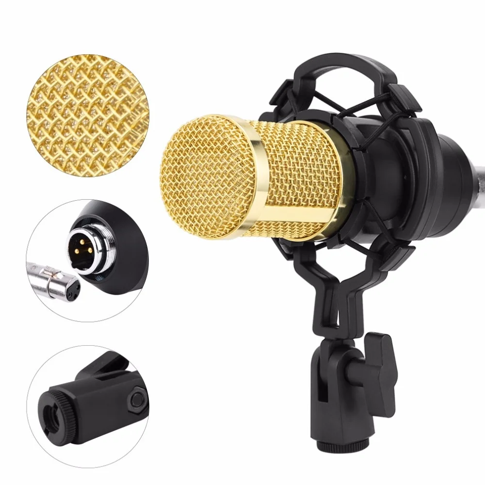 Bm 800 Professional Adjustable Condenser Microphone Kits Karaoke Microphone Bundle Microphone for Computer Studio Recording