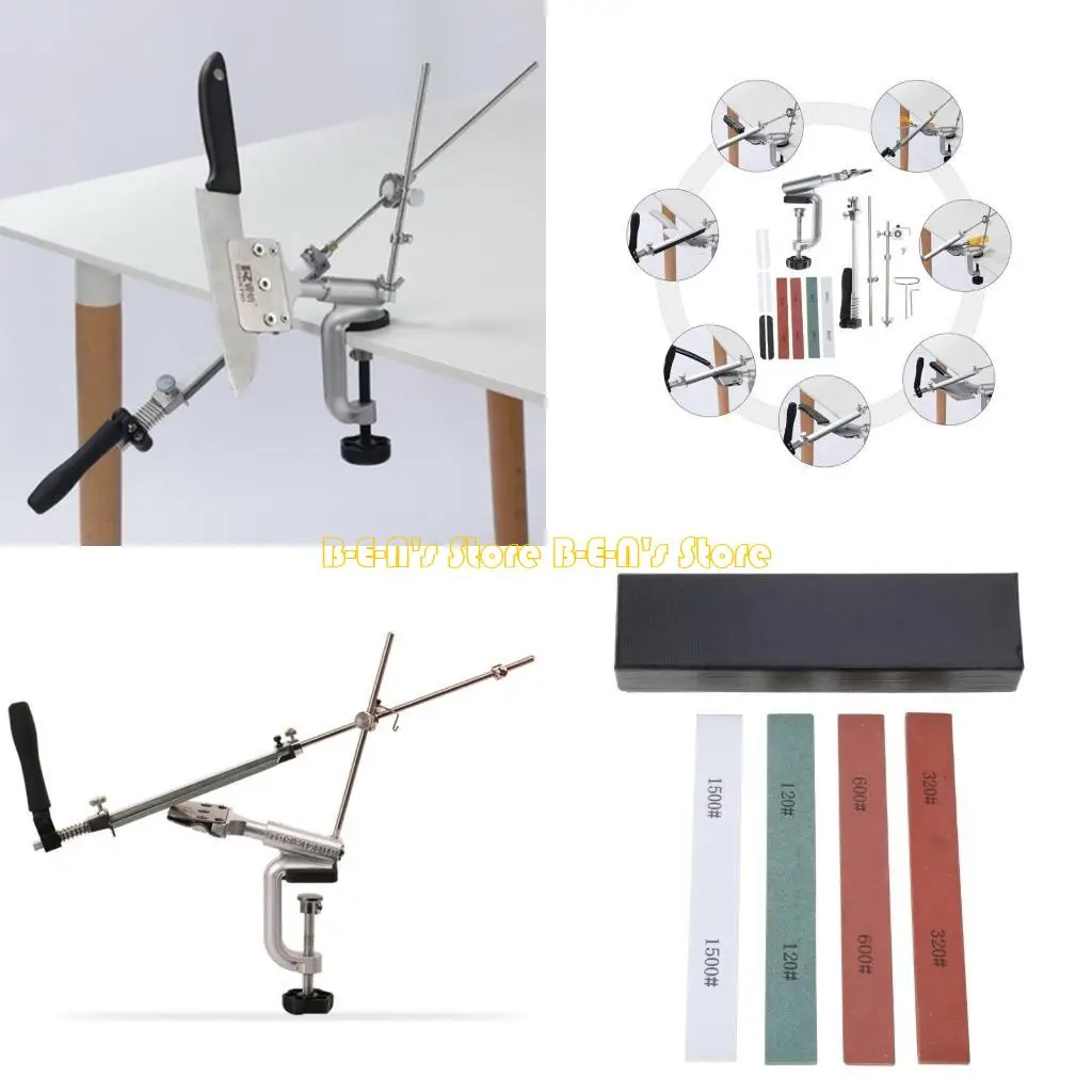 

Y1AD RX-008 Кухонный нож Система точилки с ножом с 10 Whetstones 360 ° Слип.