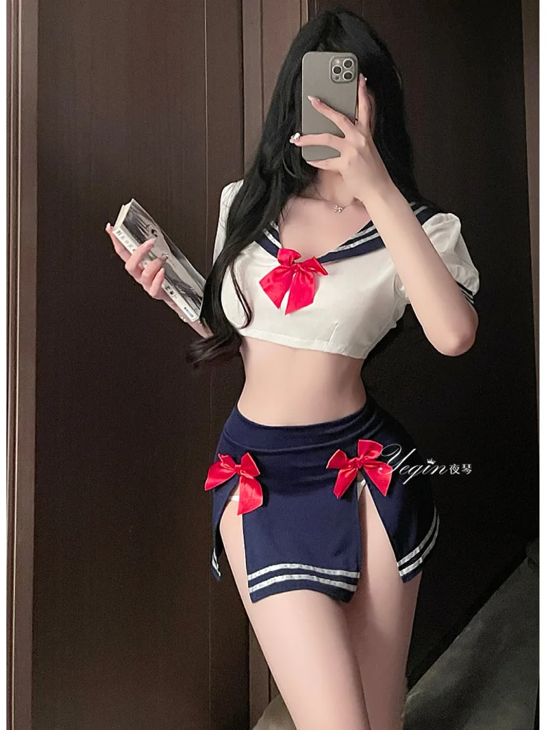 เซ็กซี่ Campus นักเรียน JK Pure Desire เซ็กซี่ชุดกะลาสี 2 ชิ้นชุดกระโปรงหวานเซ็กซี่ร้อนผู้หญิงเกาหลี 2025 เสื้อใหม่ QOE8