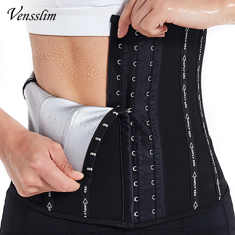 Vensslim Waist Trainer Belt for Women Slimming Waist Trimmer Corset Belly Body Shaper Band Sauna Sweat Girdle with Sauna Effect