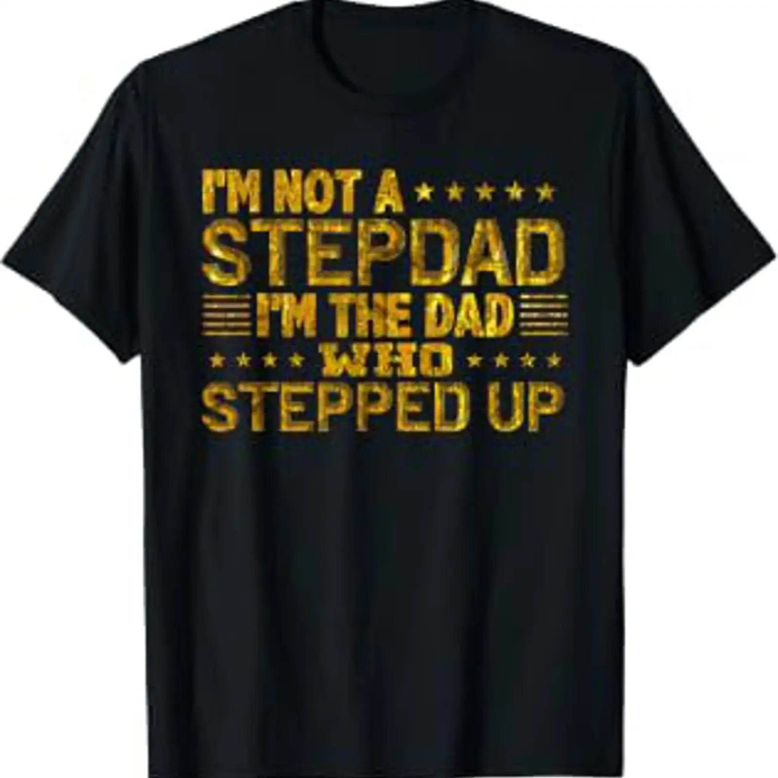 Birthday for Stepdad Fathers Day Stepfather T Shirt vintage Washed Stretched Versatile Casual Comfortable Unisex Soft homme