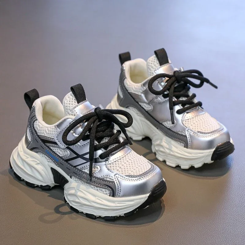 

Kids Sneakers for Girls Mesh Breathable Toddlers Casual Shoes Chunky Non-slip Versatile Children School Running Basketball Shoes