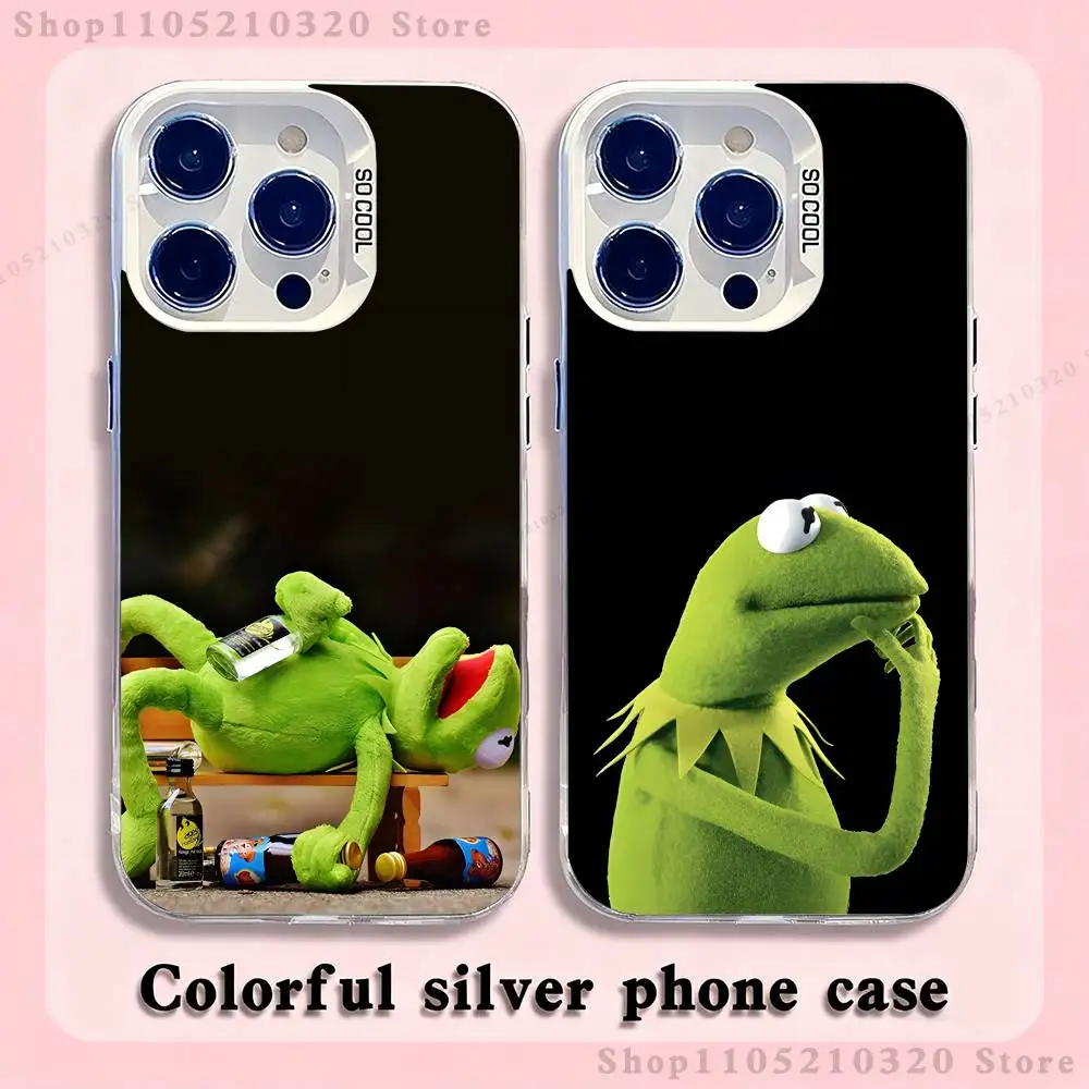 

K-Kermit Enough said Phone Case For iPhone 17,16,15,14,13,12,X,8,Pro,Max,Plus,E,SE4,Air,Mini White IMD Matte