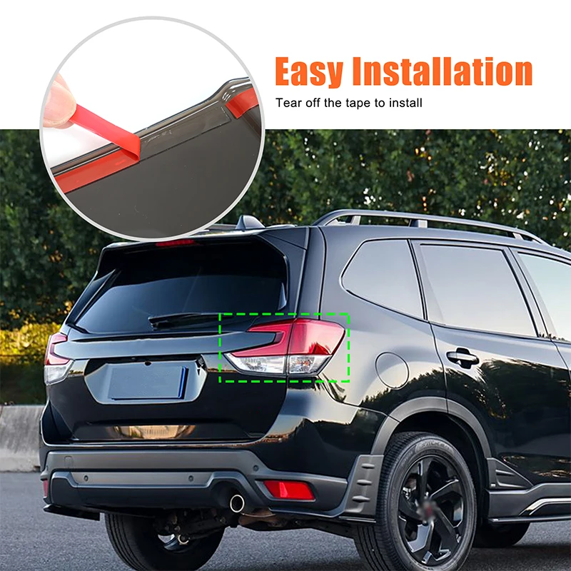 

4 шт., черный АБС-пластик для Subaru Forester 2019-2024, крышка заднего фонаря автомобиля, индикатор, крышка заднего фонаря, аксессуары для защиты автомобиля