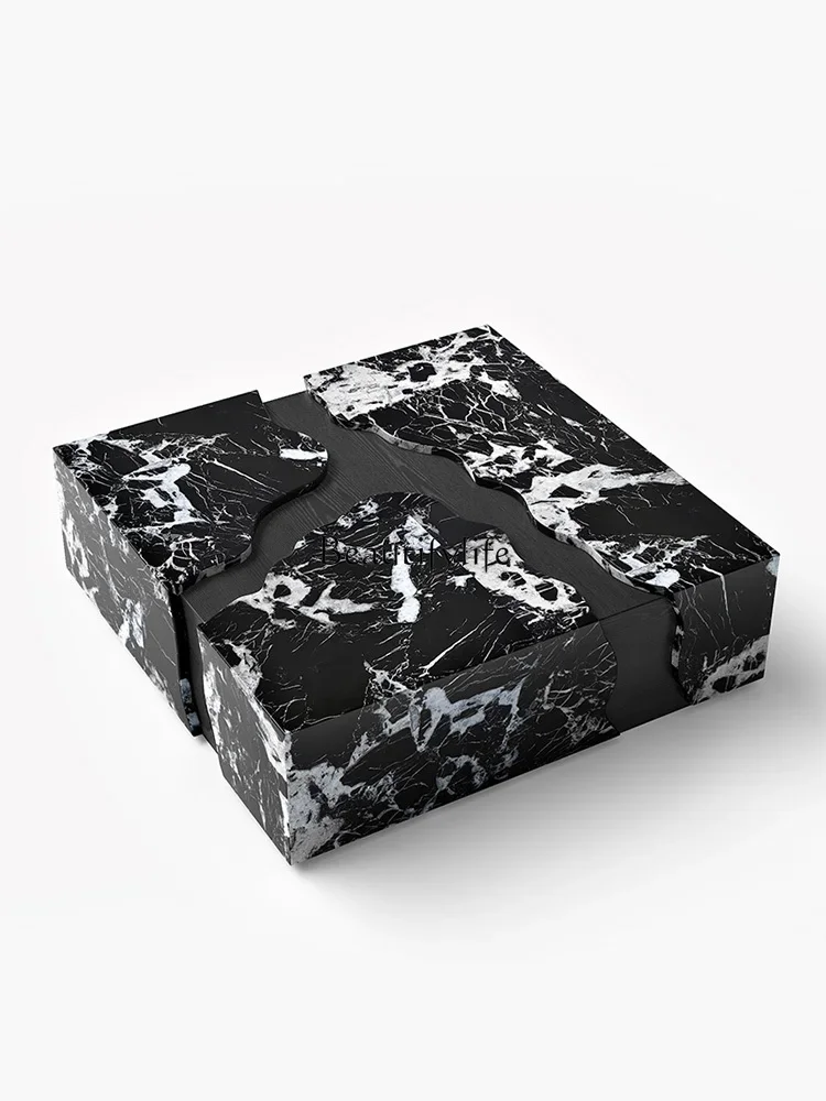 

lxMarble Coffee Table High-End Home Italian Style Light Luxury Villa Small Apartment New