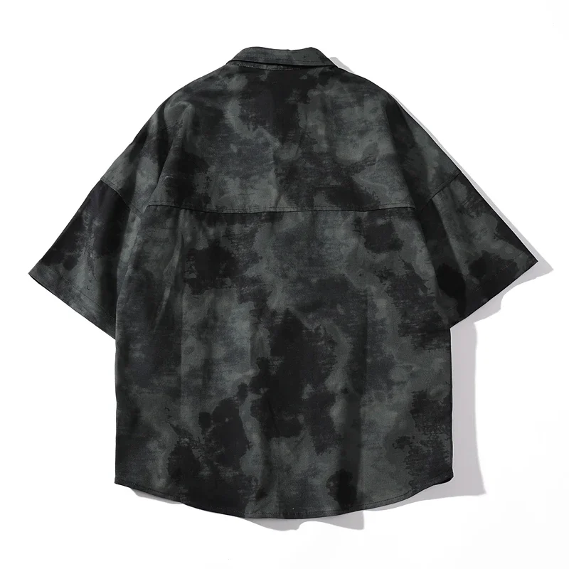 Oversized Heavy Cotton Camouflage Summer New Original Short Sleeve Shirts Casual Loose Fashion for Men