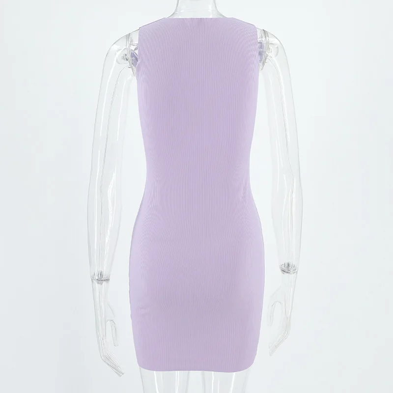 2025 feminino sem mangas mini bodycon vestido y2k recorte vestido de verão praia festa sexy clube vestido curto novo streetwear vestido tanque