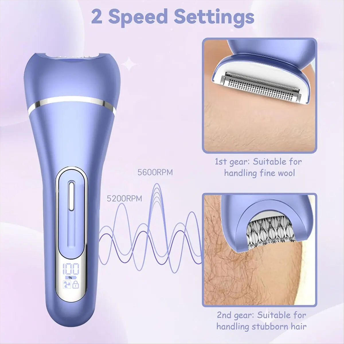 feelfeel Epilator for Women Hair Removal Bikini Trimmer Painless Lady Shaver for Body Legs Arm Armpit Electric Face Shaver