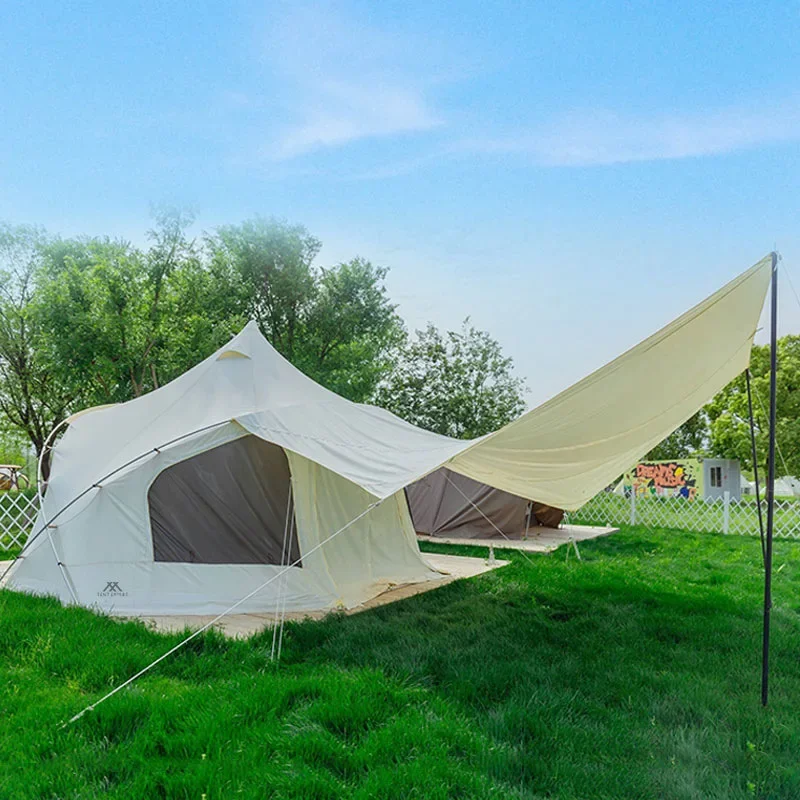 Octagon Tent Large Mosquito Beach 8 People Camping Portable Rooms Uv Family Camping Cotton Tarps / Oxford Cloth Waterproof