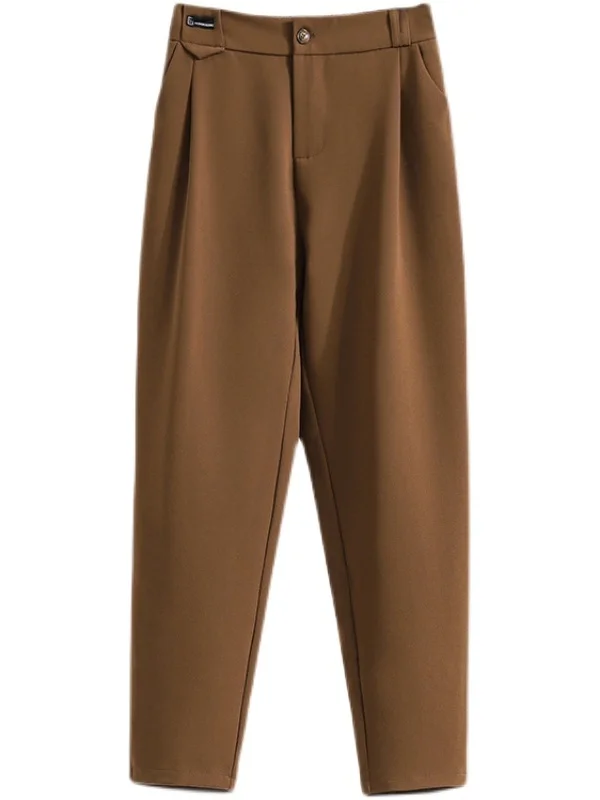 

plus Size Women's High Waist Straight Leg Suit Pants Casual Commute Slim Fit Trousers Autumn New Sle Faionable Nine-Piece