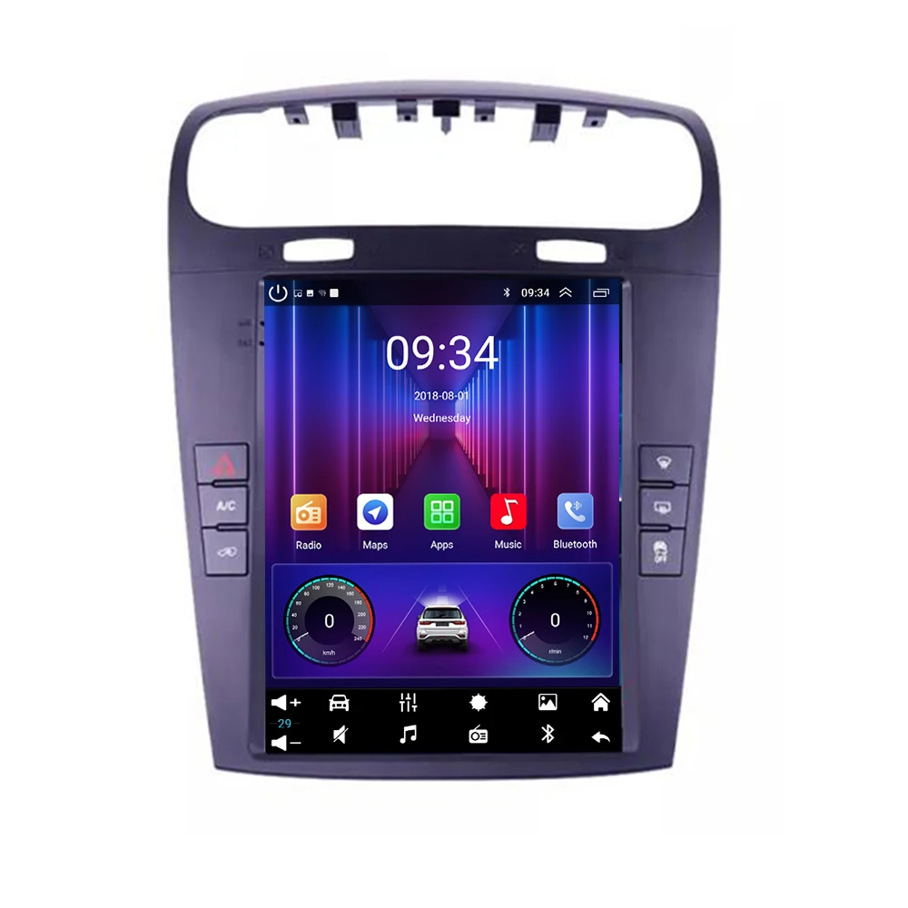 Pantalla de 9,7 pulgadas Android 14 para Dodge Journey 2013- 2030 estéreo Carplay reproductor de vídeo Multimedia 4G navegación GPS Radio No 2din DVD