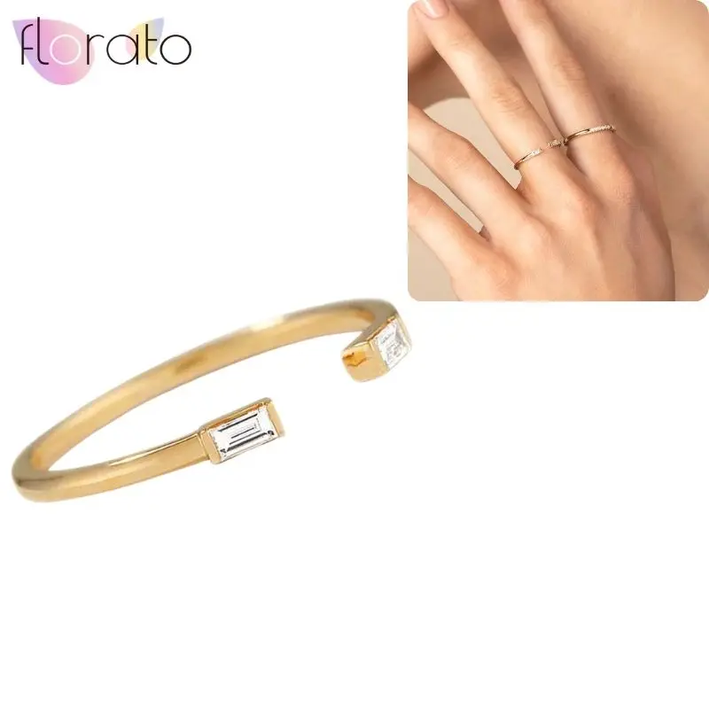 Women's 24K Gold Plated Adjustable Open Hug Ring
