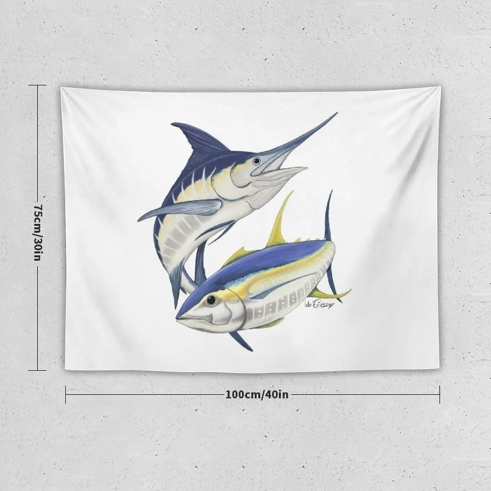 New Blue marlin and yellowfin tuna Tapestry Things To The Room Decoration Bedroom Cute Room Things