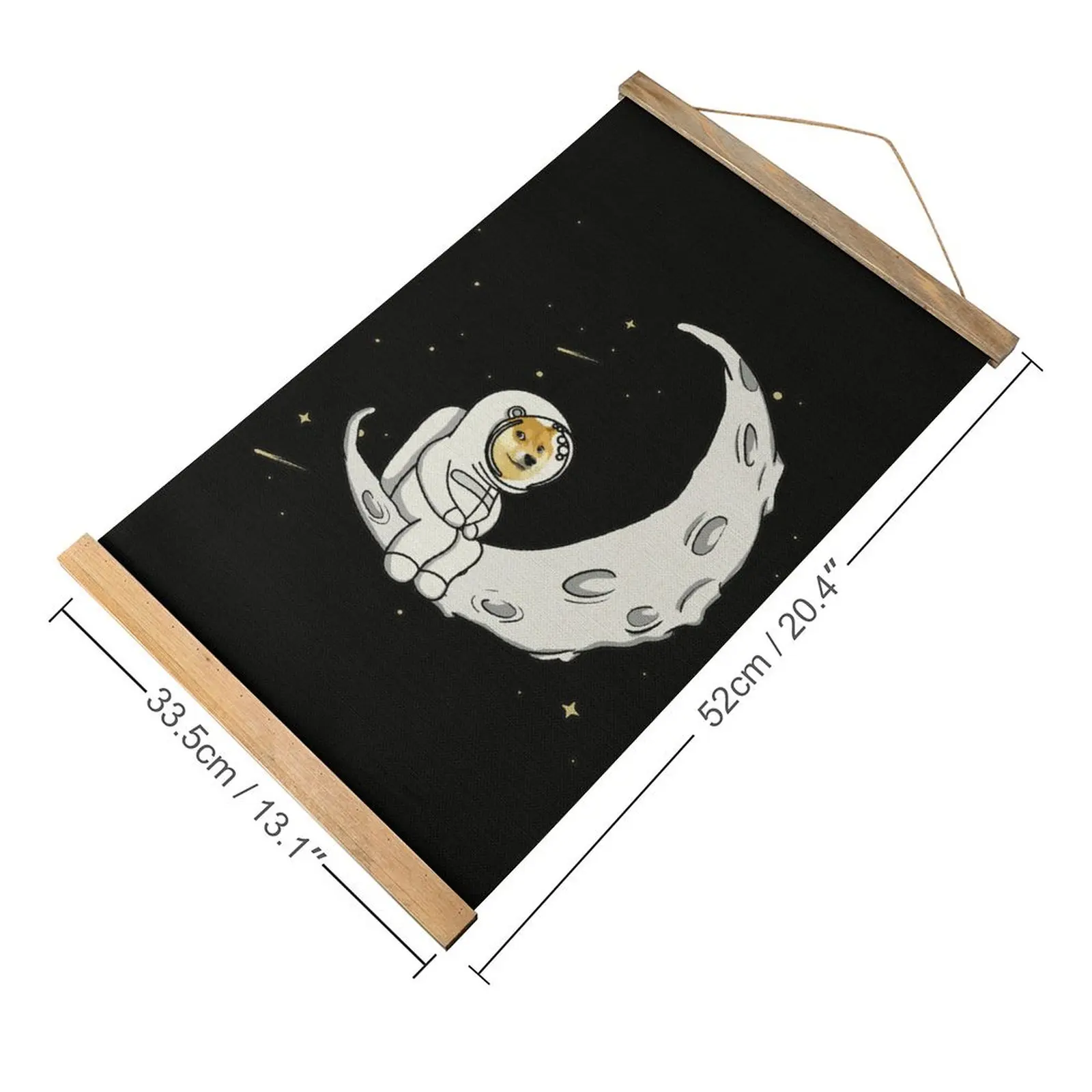 Casual Graphic Dogecoin To The Moon Tshirt Funny Gifts Y Canvas Hanging Picture Picture Hanging Humor Graphic Bar   Draw Style H