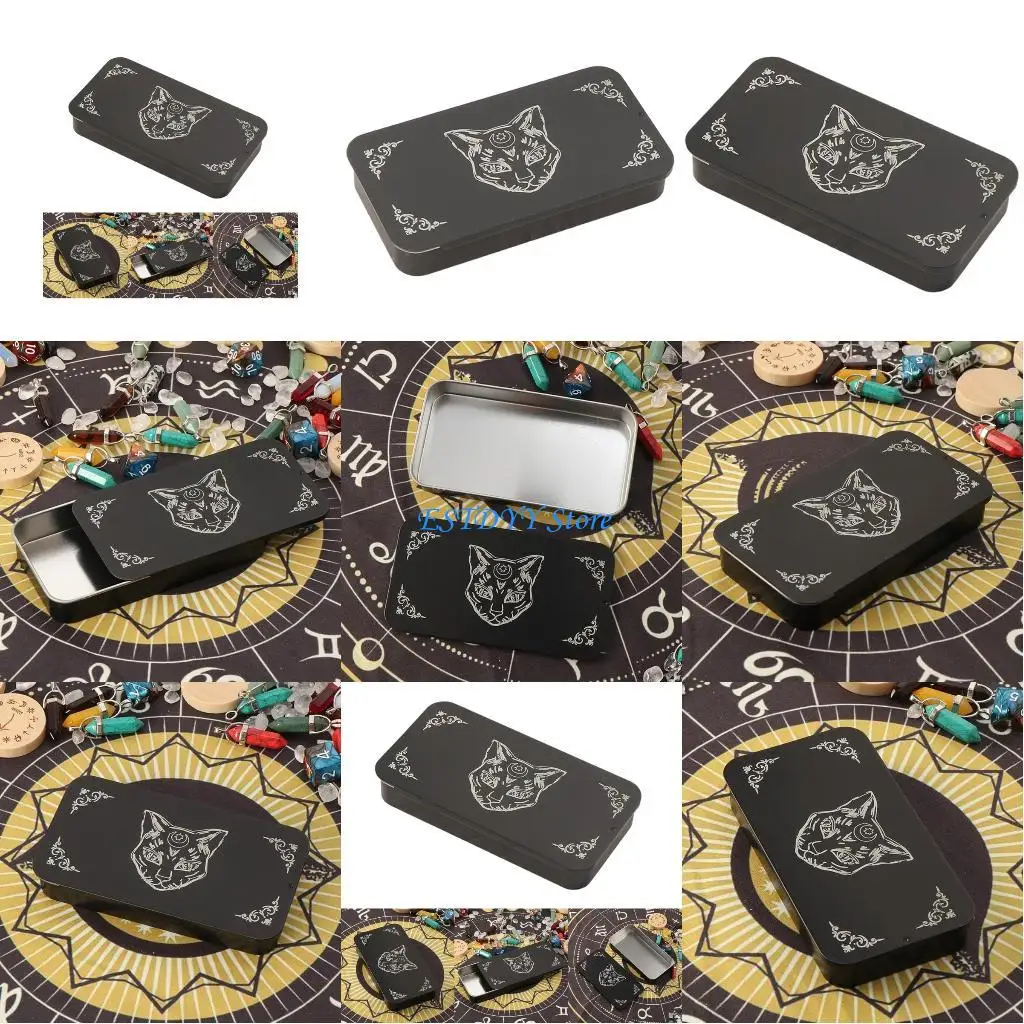 

G6DE tarots card Storage Box Decorative Gift Case Astrologys Divination Storage Case Portable Card Storage Container