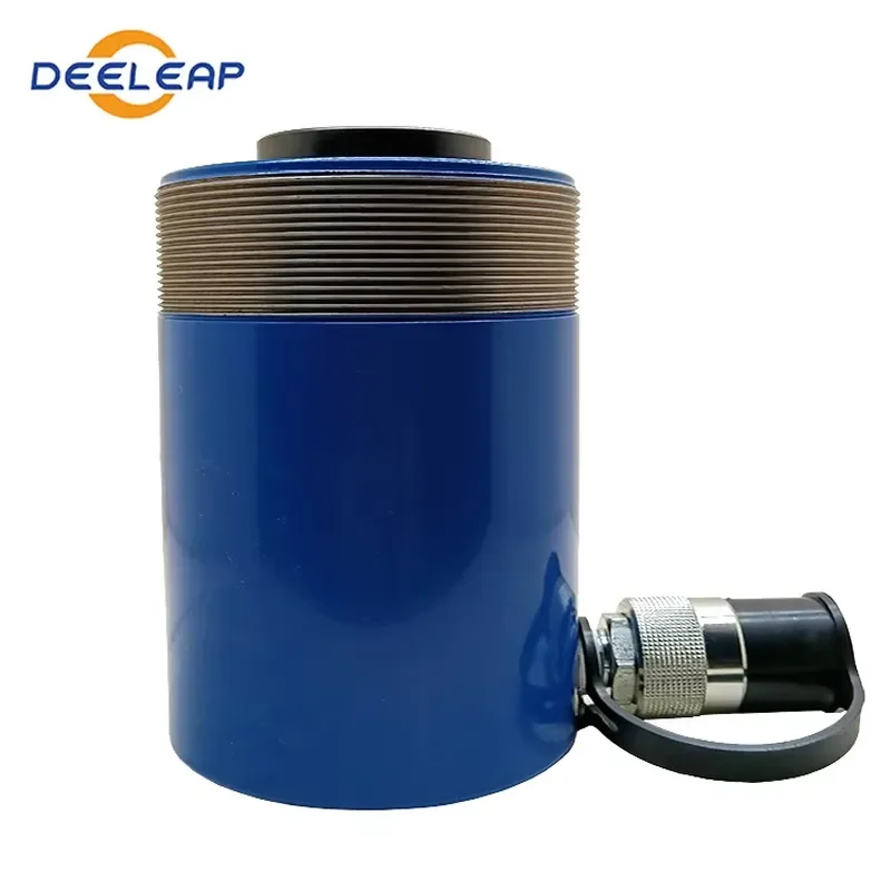 DEELEAP DY-RCH-202 20 Ton Hollow Plunger Single Action Hydraulic Cylinder Steel Body Lifting Jack Non-Magnetic Piston 49mm