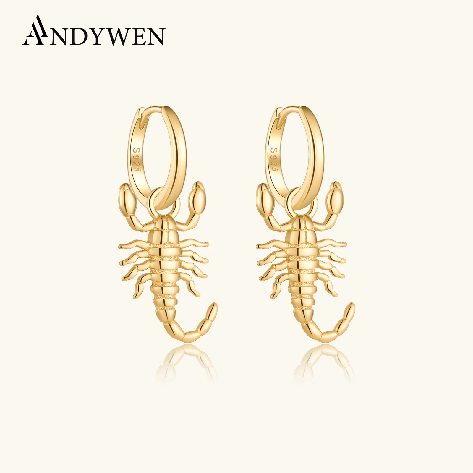 

Серьги-подвески женские из серебра 100% пробы с большим пауком