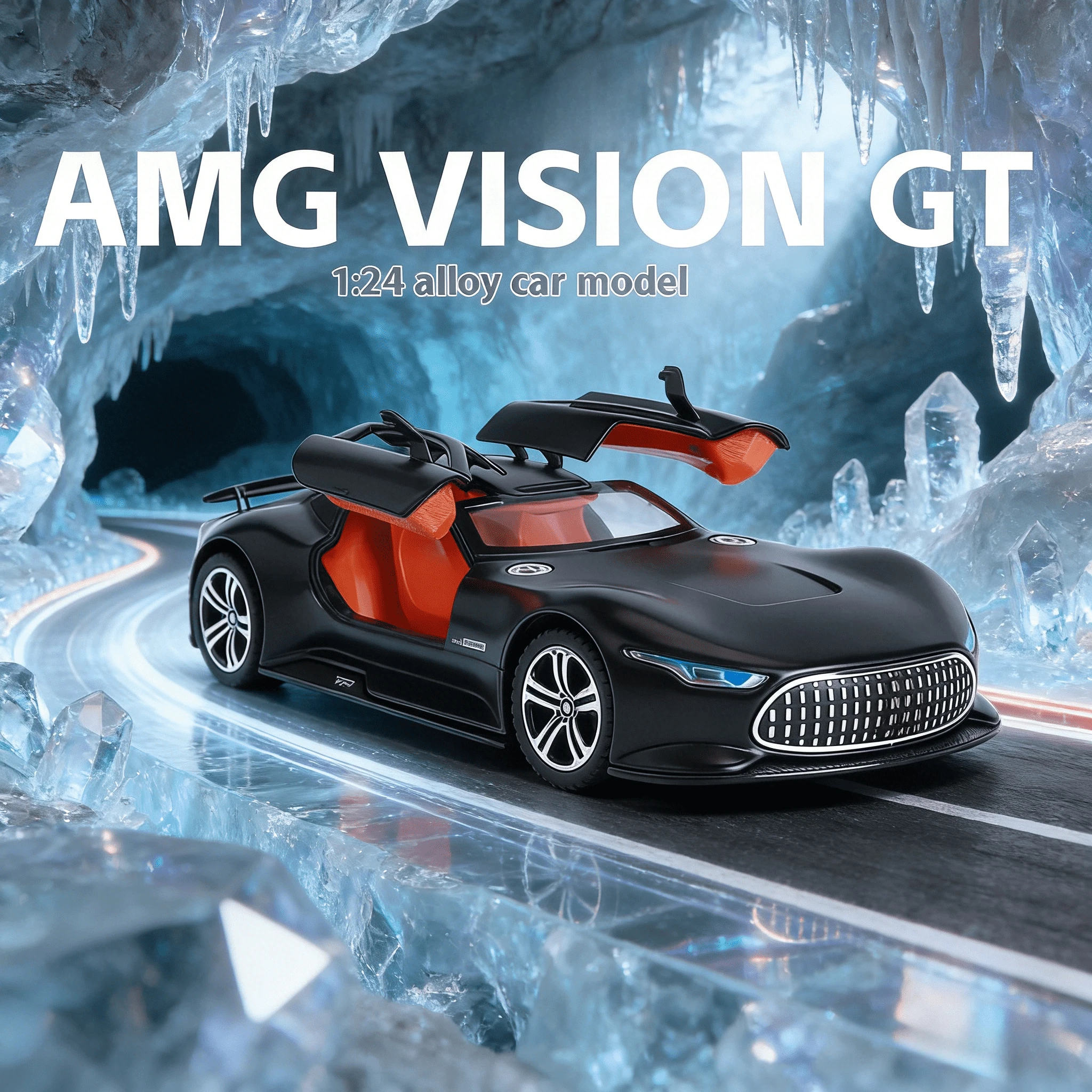 

Для 1:24 Mercedes-Benz AMG Vision GT Concept спортивный автомобиль из сплава металла, литая модель автомобиля, украшение для дома, коллекция подарков