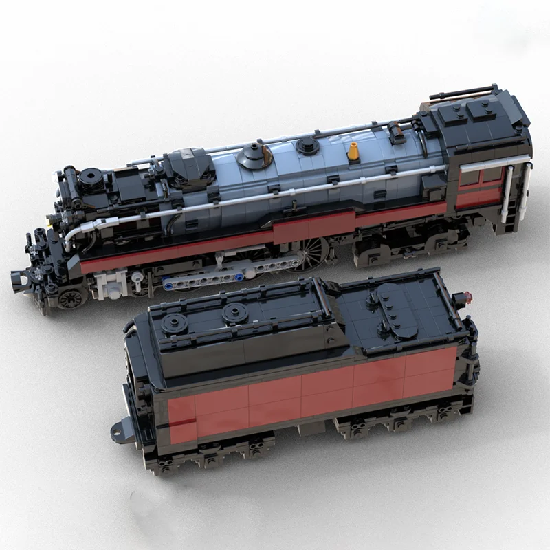 MOC Canadian Pacific Railway H1b 4-6-4 Hudson Type stoomlocomotiefmodel, schaal 1:48 bouwblok speelgoed (motor niet inbegrepen)
