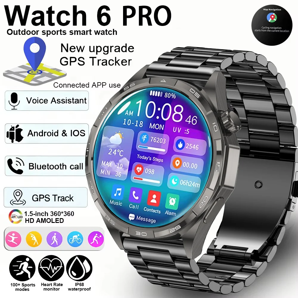2026 New Watch Pro Genuine Smart Watch GPS Map Navigation NFC Call 32GB Memory Clock Built-in Video Music Playback Smart Watch