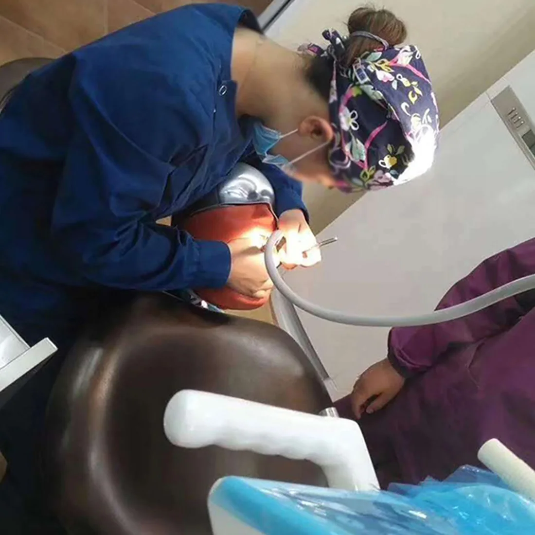 Dental Simulator Phantom Head Model Dental for Teaching Practice Training 360-degree Adjustment Manikin Mounting Dentist Model