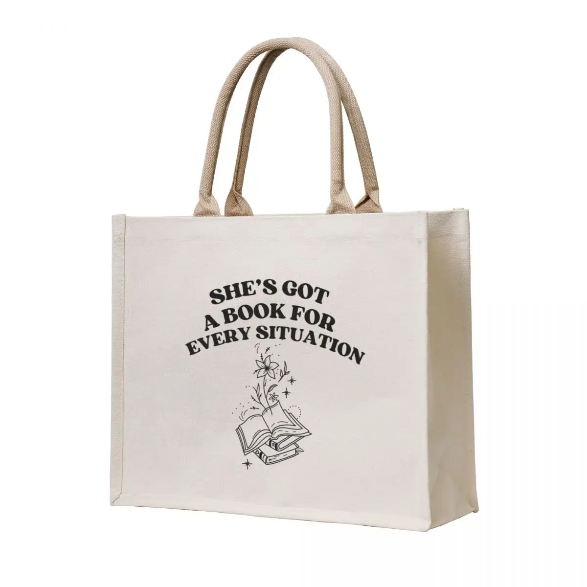 

She’s got a book for every situation Tote Bag Candy bags custom bags shopper bag women