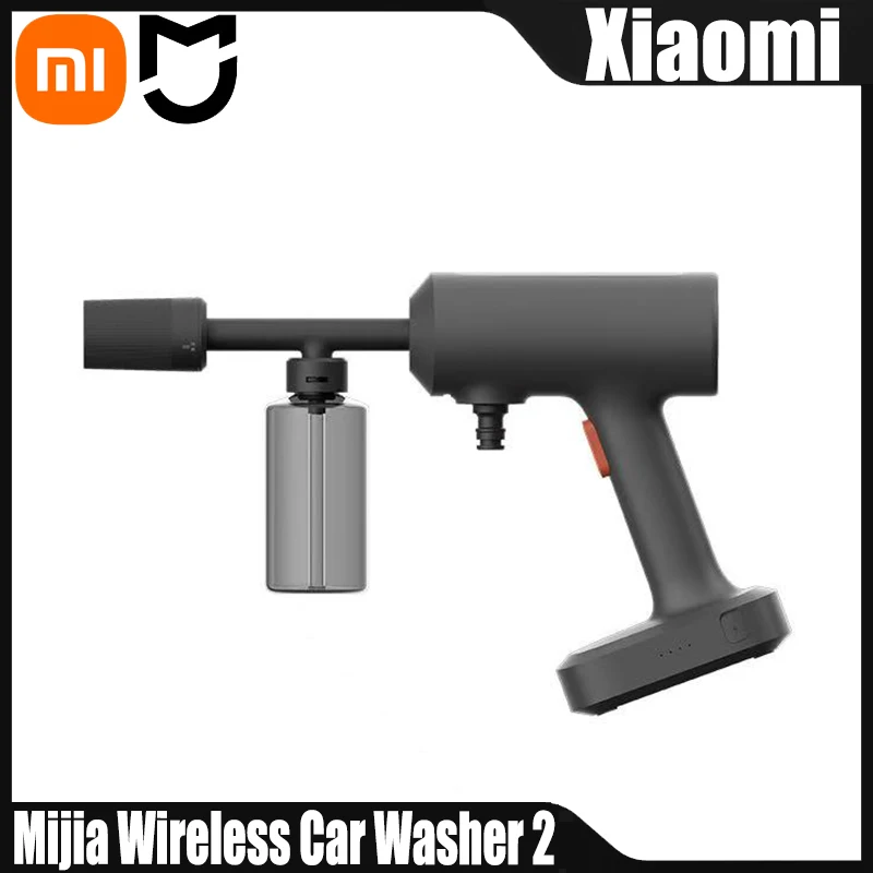 XIAOMI MIJIA Wireless Car Washer 2 Multi-function Household Lithium-powered High-pressure Car Washing Water Gun Portable