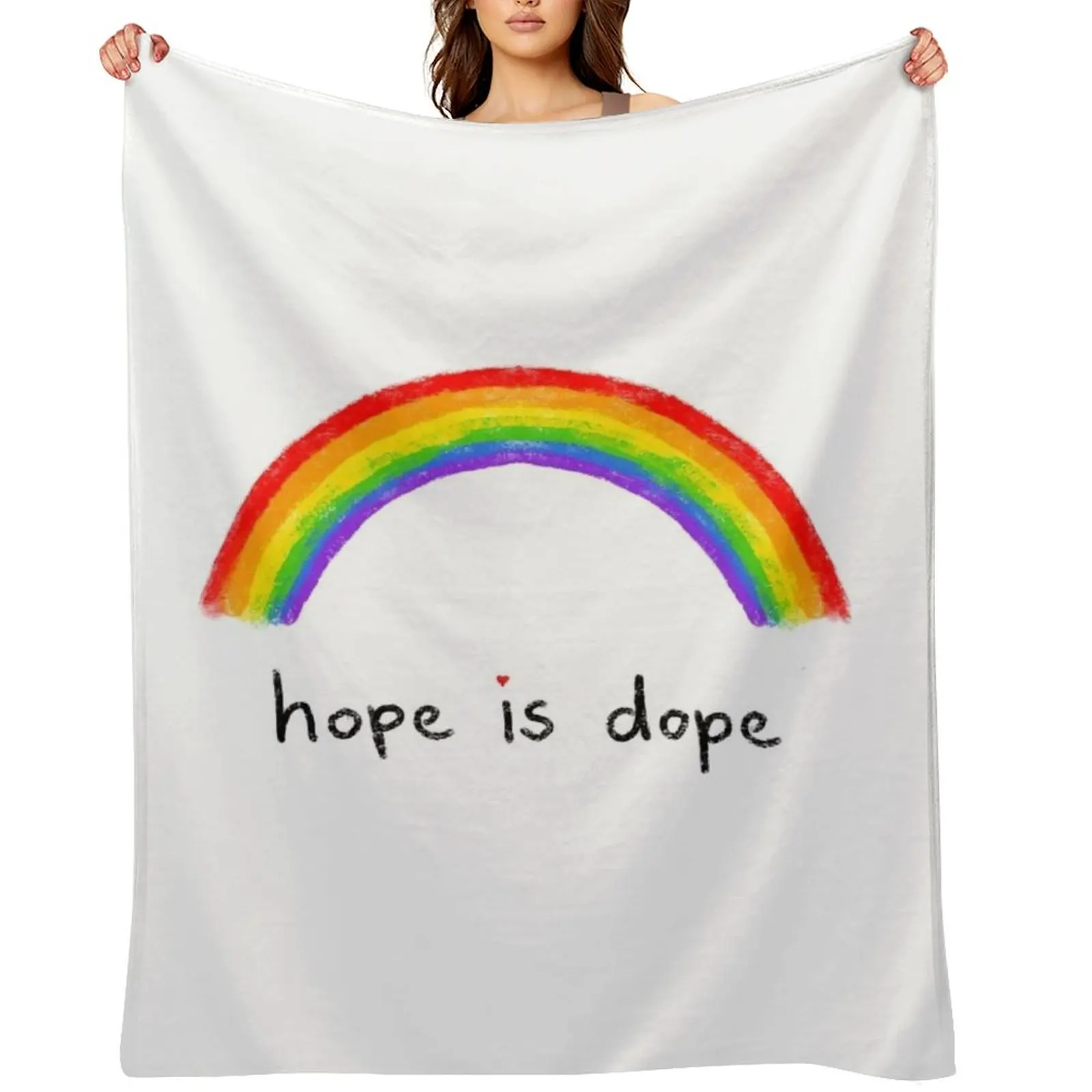 hope is dope Throw Blanket Plaid Heavy Cute blankets ands Decorative Sofa Soft Beds Blankets