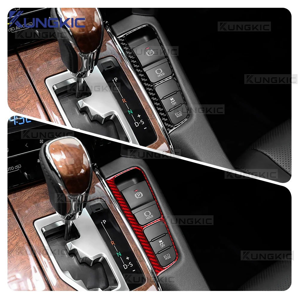 

Для Toyota Alphard 2015-2018 2019 2020 2021 2022 2023 наклейка из настоящего мягкого углеродного волокна RHD автомобильная EPB электронная кнопка ручного тормоза