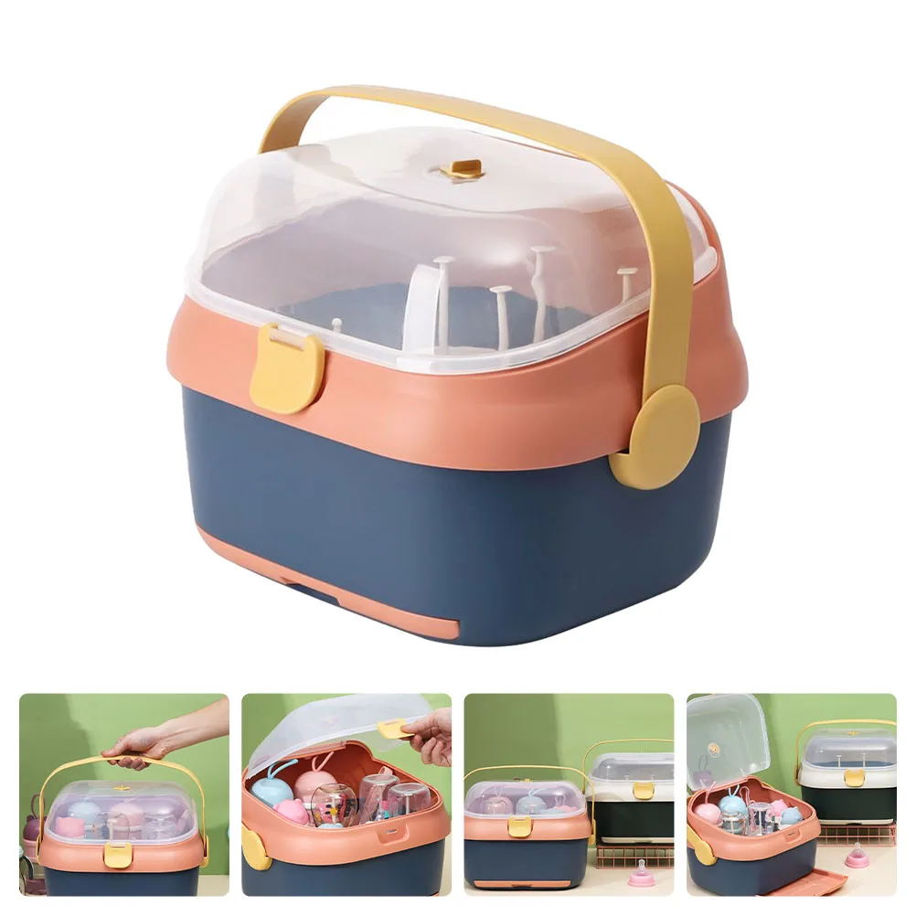 

1pc Baby Bottle Storage Box Holder Feeding Drying Case Breast Milk Cup Rack Drainer Organizer Container Toddler Pacifier