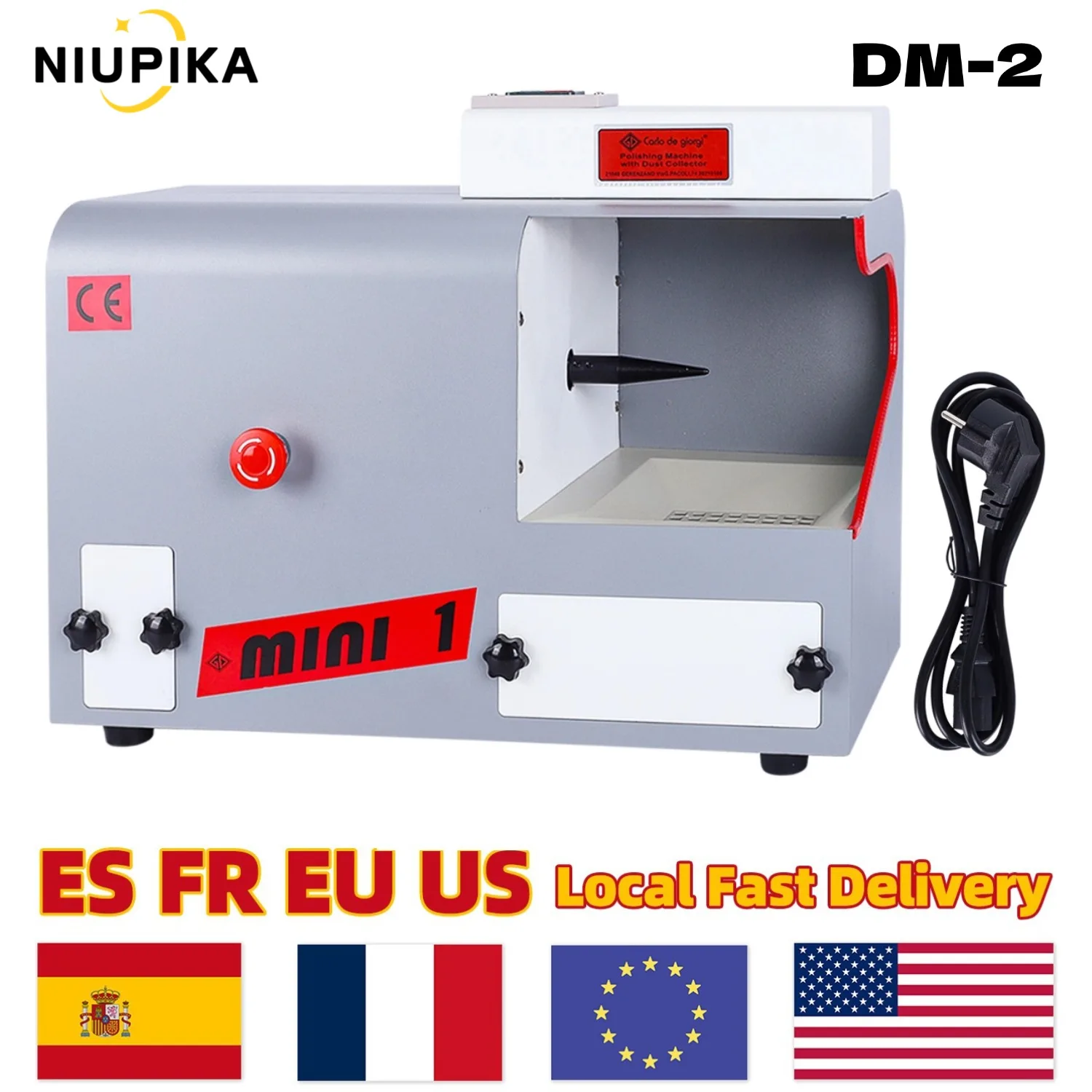 

110V DM-2 Jewelry Polishing Machine With Dust Collector - 2800RPM 375W 1/2HP Motor Metal Jade Jewelry Polisher and Grinder Tools