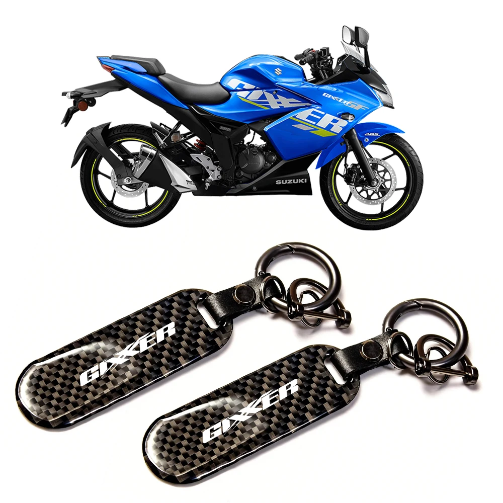Llavero de motocicleta de fibra de carbono 3D, llavero con logotipo personalizado para SUZUKI GIXXER150 GIXXER 250SF 250 155 150SF GIXXER 250 SF 250SF