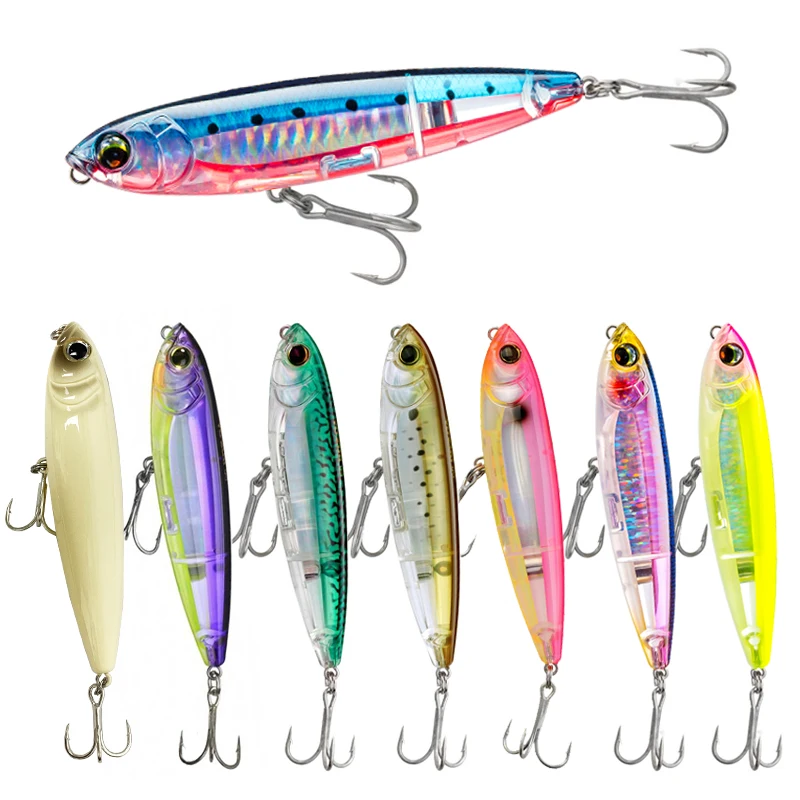 10個入り-100mm-175g-トップウォーター-ウォーカー-ソルトウォーター-スティックベイト-3d-インショア-トップノック-ペンシル-フローティング-ペンシル-ルアー