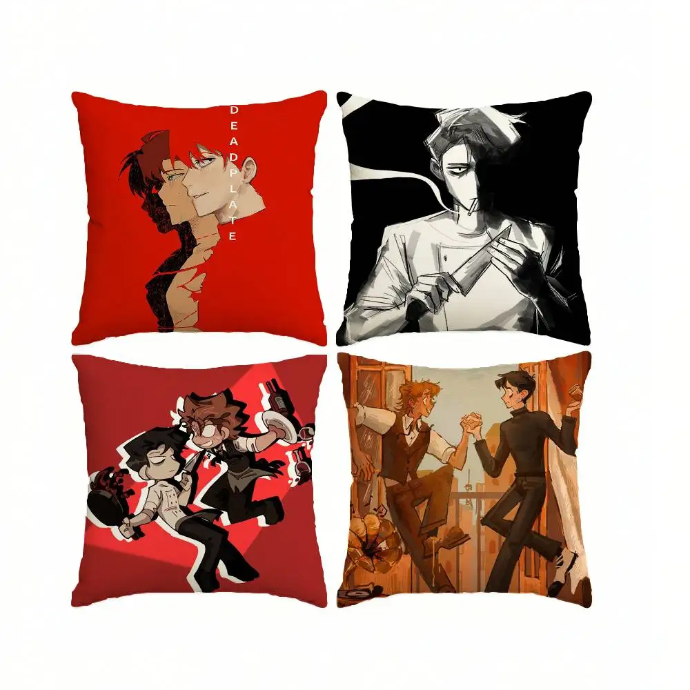 Horror Puzzle Game D-Dead P-Plate  Square Double-Sided printed Pillow Case Bedroom Bedside Pillow Sofa Cushion Cover