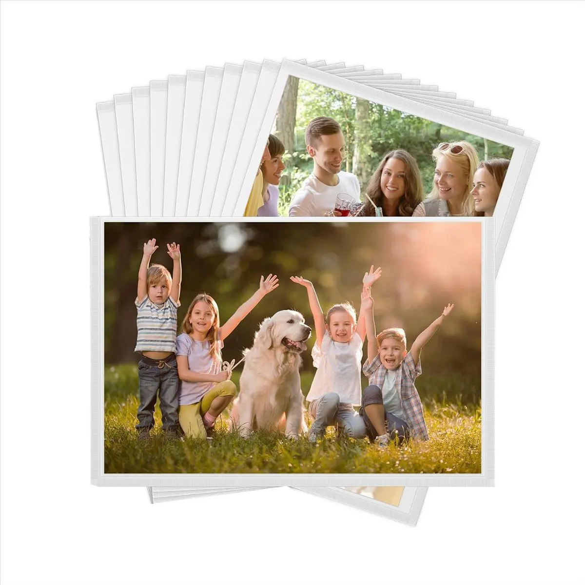 BHBL Picture Frames, 12 Pack Magnetic Photo Frame Fridge 6x4In, Magnetic Picture Frame for Kids, Family, Photo Magnets White