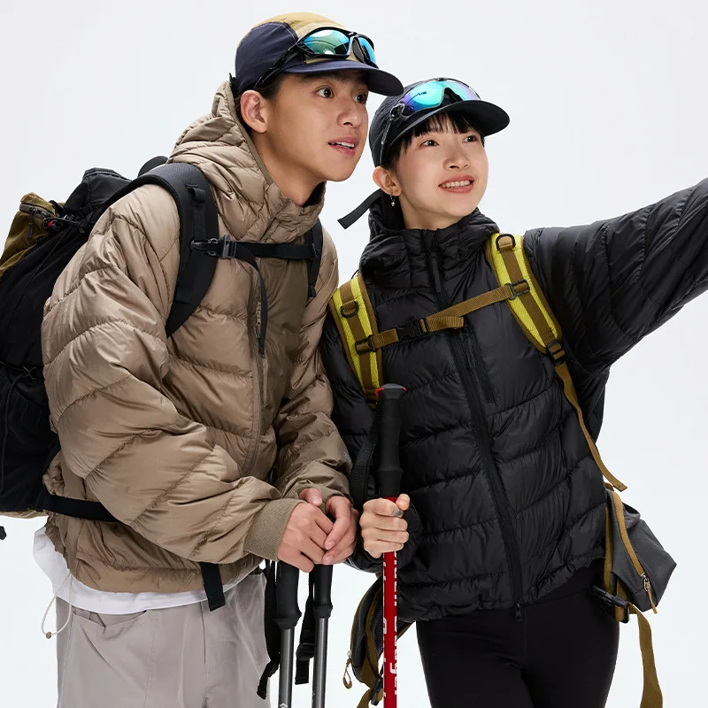 تسلق الجبال في الهواء الطلق 90% الأبيض بطة أسفل مقنعين سترة الرجال الشتاء الدافئة الرياضة أسفل معطف رجل chaquetones hombre JK-119 #2