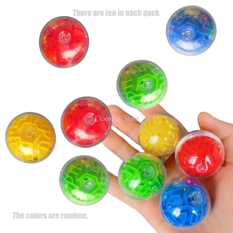 Y1ub 10pack Bead Maze Puzzle Cubes صعوبة متعددة المستويات في الفضاء لعبة لغز اللغز للبالغين تعزيز تركيز الأطفال