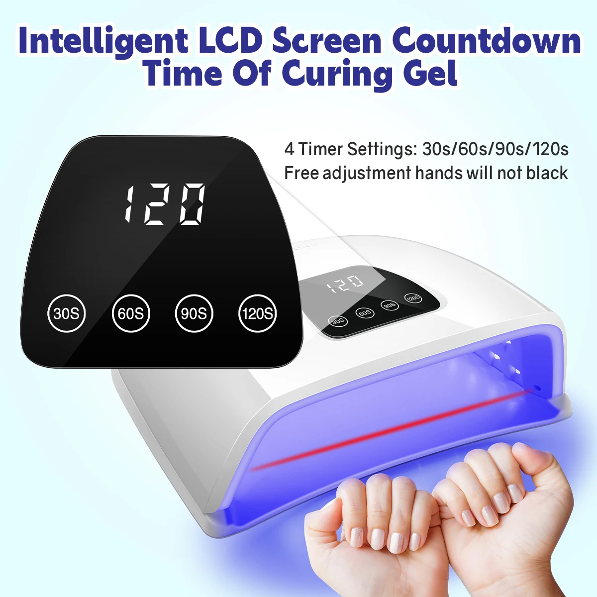 72LEDS UV LED Nail Lamp for Acrylic Nail Gel Drying With Motion Sensing Professional Powerful Manicure Machine Nail Art Salon