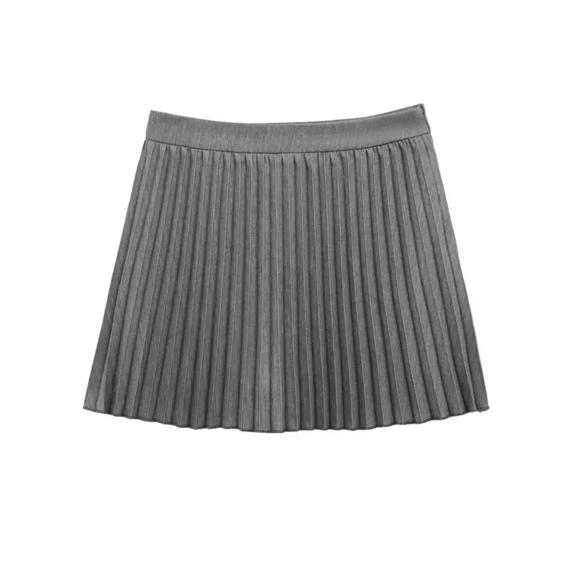 

Spring 2025 High Waist Wide Pleat Two-Tone Skirt-Pants Women's Design Sensation f-length Skirts Faionable Versatile