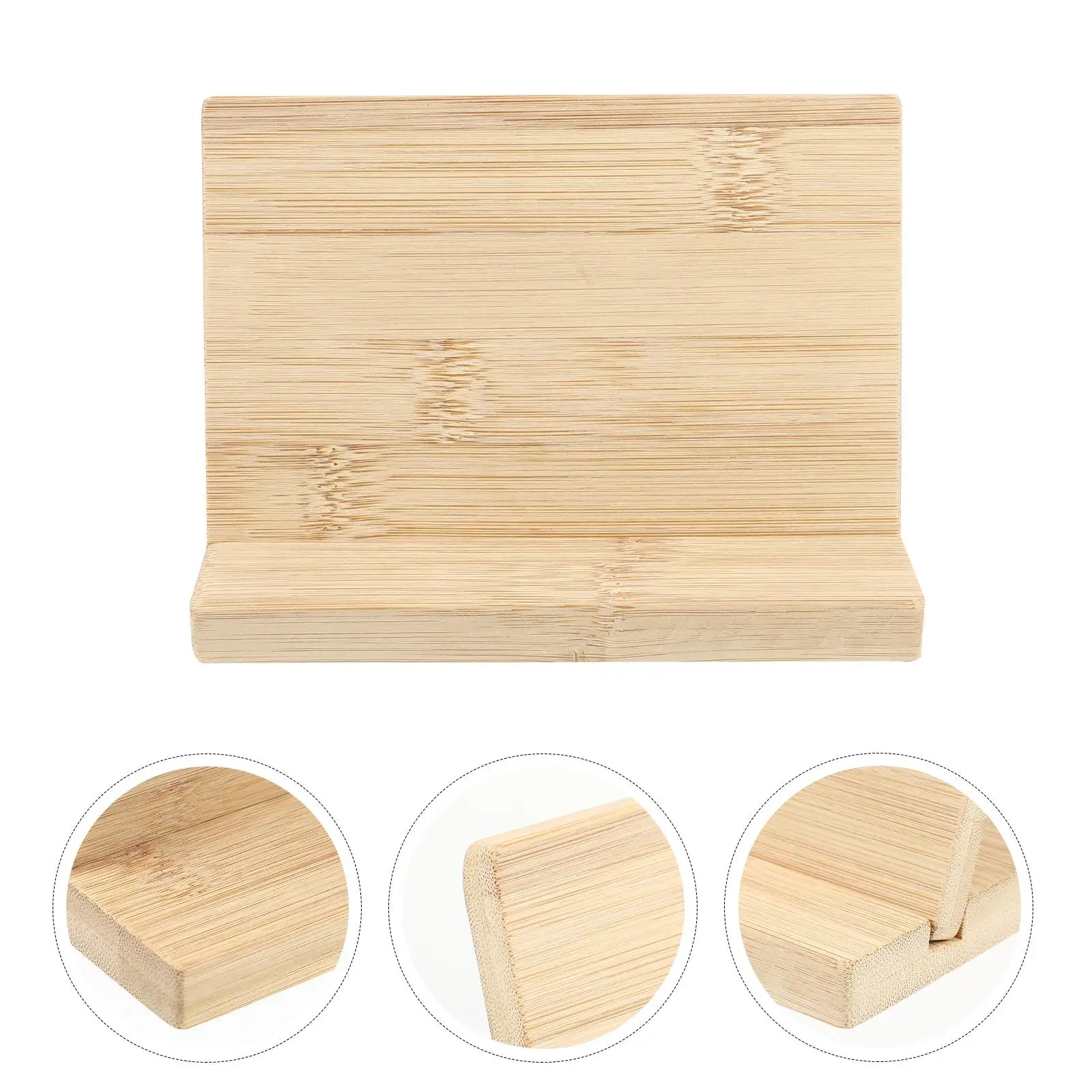 Bamboo Board Display Name Plate Desktop Business Blank Plaque Base Payment Code Board Index Identifier Show Card Eco