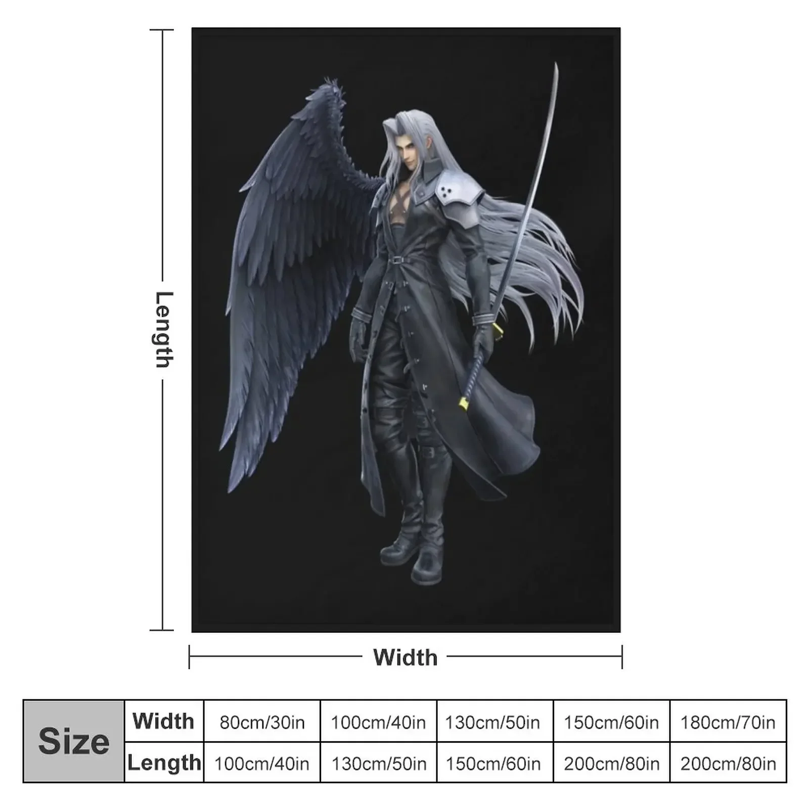 Sephiroth Smash Render Essential T-Shirt Throw Blanket Large Sofa Quilt Blankets