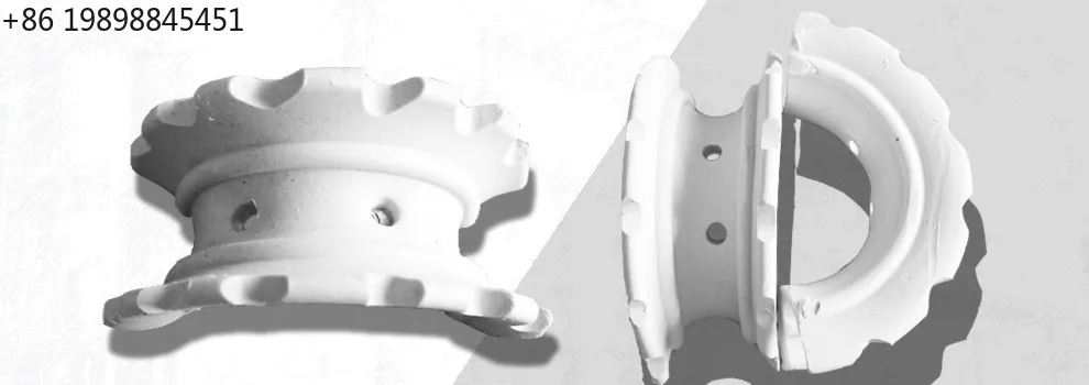 Ceramic Super Saddle Ring 25mm 38mm 50mm 76mm Random Packing For Industrial Chemical Column Distillation And Gas Liquid Exchange
