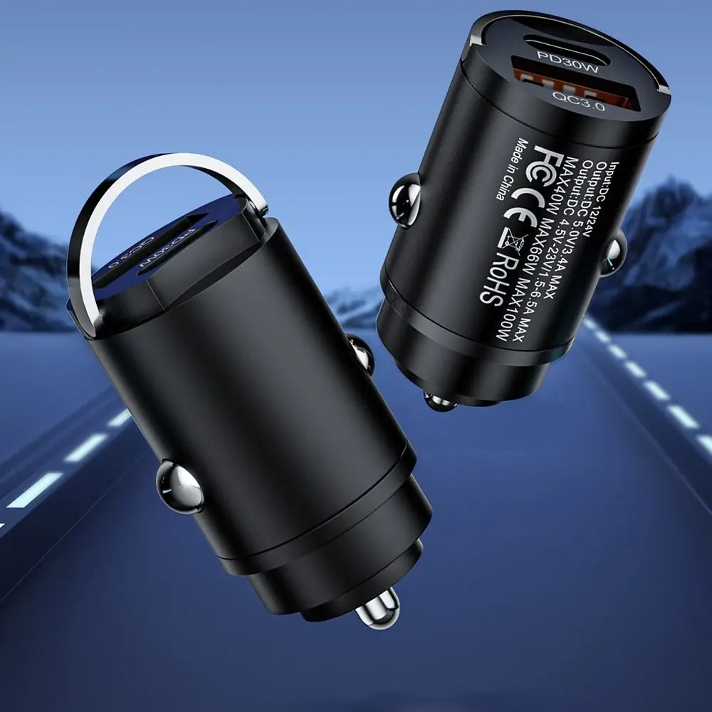 100W USB Car Charger Fast Charging No Harm To The Phone Type C Adapter in Car Prevent Overheating Multi-protection