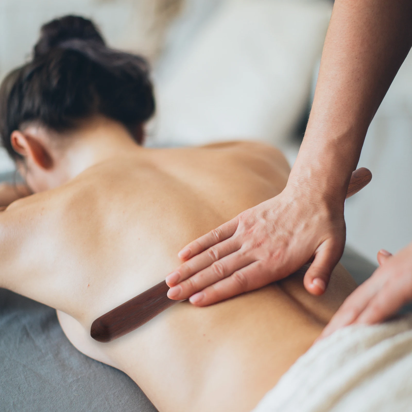 

Деревянная массажная палочка из гладкого бука, роликовая палочка для мышц для акупунктурной терапии, инструмент для соскабливания тела